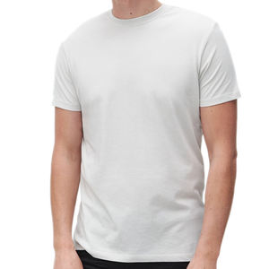 Camisetas blancas personalizadas para hombre con logo personalizado, cuello alto, manga corta, camiseta con letras impresas para hombre, ropa personalizada. - Product Image 1