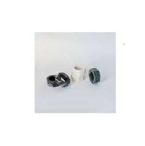 ผู้ถือแหวนผ้าเช็ดปากหินอ่อนธรรมชาติ,ที่ใส่แหวนผ้าเช็ดปากลายหินอ่อนตกแต่งโต๊ะด้วยมือ - Product Image 2