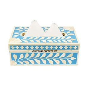 Caja de pañuelos de madera de nácar, servilletero de diseñador hecho a mano de buena calidad, caja de pañuelos de diseñador de última llegada - Product Image 2