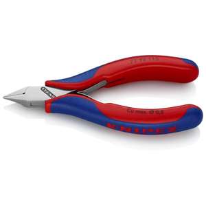 Alicates de corte diagonal Knipex Electronics Mini-Head con mango pulido a espejo y empuñaduras multicomponentes, tipo punzón - Product Image 1