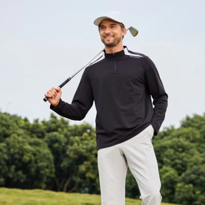 Athleisure Sports Wholesale Pullover Men Moisture Wicking Performance Golf Sweatshirts Long Sleeve Golf Sweat Shirts - Product Image 5