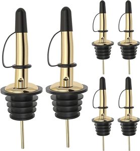 <span class=keywords><strong>Verseur</strong></span> en métal pour boire avec bouchons en caoutchouc pour cuisine de fête <span class=keywords><strong>Verseur</strong></span> de bouteille en acier inoxydable Bar Barman Accessoires Outils - Product Image 1