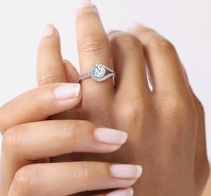 10k jaune Rose blanc or laboratoire cultivé diamant mariage et bague de fiançailles pierre taillée ronde pour les cadeaux et les fêtes plaquées or - Product Image 6