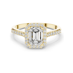 Anillo de Compromiso con Halo de Diamantes de Laboratorio de 1.072 CT para Mujer, Claridad VVS-VS EF, Oro de 18KT, 14KT, 10KT y Plata 925, Oro Rosa, Amarillo - Product Image 2