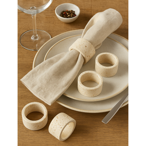 Anneaux de serviette en travertin fabriqués à la main, écologiques, logo personnalisé, luxe, élégant, décoration de table, fournisseur en gros, fabricant - Product Image 5