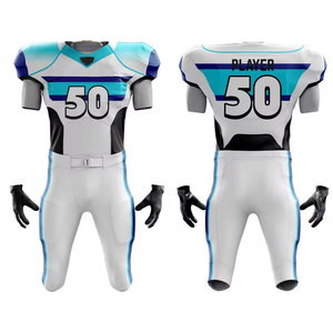 Uniforme de fútbol americano personalizado nombre del equipo número logotipo entrenamiento deportivo manga corta uniforme de fútbol americano OEM - Product Image 1