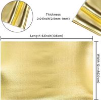 Vente en gros de feuilles de cuir véritable couleur or matière première cuir pleine fleur pour l'artisanat poids lourd pour la fabrication de bricolage