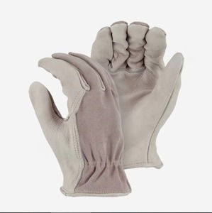 Guantes de conducción profesionales de diseño para hombre Guante combinado de piel de vaca - Product Image 3