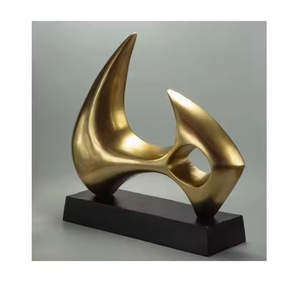 Escultura abstracta de forma ovalada de alta calidad, fundición de aluminio, Escultura Moderna de estilo de Mesa para el hogar para la oficina, gran librería - Product Image 3