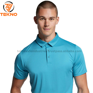 เสื้อโปโลลำลองสำหรับผู้ชายแฟชั่นใหม่เสื้อยืดถักระบายอากาศได้ดีแขนสั้นพิมพ์ลายสีพื้น - Product Image 6