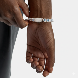 สร้อยข้อมือเทนนิสฮิปฮอปสำหรับผู้ชายและผู้หญิง คุณภาพ VVS1 มอยส์ซาไนต์ รูปทรงต่างๆ ตัดแบบบริลเลียนท์ ได้รับการรับรองจาก IGI วัสดุอัลลอยด์ทันสมัย - Product Image 3