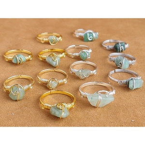 <b>Boho</b> Style Gold and Silver Plated Fashion <b>Rings</b> with Raw Stone Resale Appeal Product - Product Image 1
