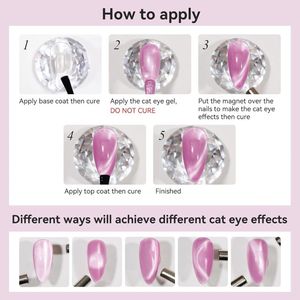 Vernis à ongles gel Kween Cat Eye - Moonlight, violet brillant, effet soie magnétique, manucure lisse, 8 ml - Product Image 6