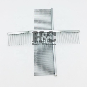 Peigne à poils pour animaux courbé, brosse de toilettage et couteau de démêlage en acier inoxydable, ensemble durable - Product Image 6