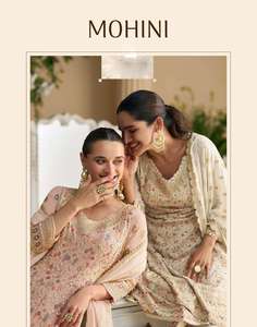 Premium Real Georgette Indian Pakistanais Collection Main Swarovski Brodé Séquence Top Palazzo Dupatta Costume Ensemble - Product Image 5