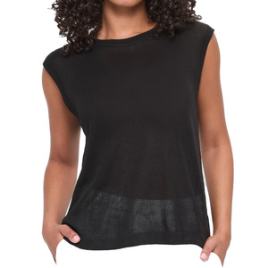 Débardeur ajusté à la mode pour femmes avec col rond et design sans manches idéal pour les sorties décontractées Gym et style de vie actif quotidien - Product Image 4