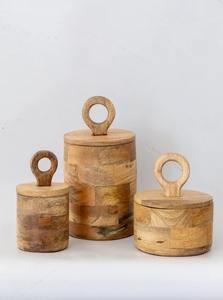 Vintage Hand-crafted and spun from Mango Wood <b>Box</b> - Product Image 2