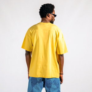 Streetwear décontracté pour hommes T-shirt ample à épaules tombantes en jersey uni avec impression personnalisée en tricot - Product Image 5