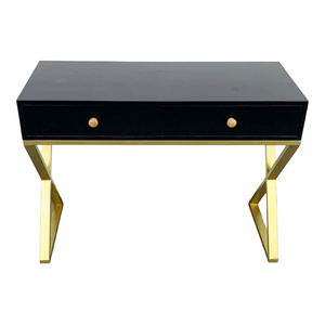Commode moderne en métal et MDF avec finition chêne pour salon et chambre à coucher - Product Image 1