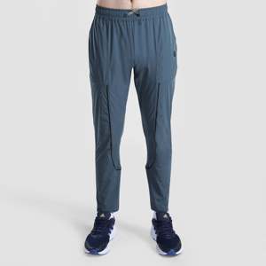 Pantalon de survêtement Momentum gris foncé, coupe droite, avec logo personnalisable et fermeture éclair décorative, taille XL, à motifs - Product Image 1