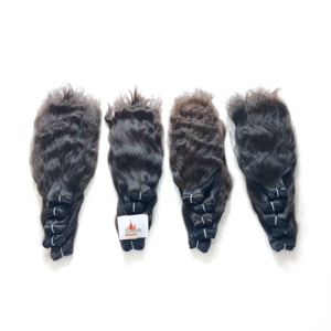 Extensiones de cabello Remy alineadas con cutícula de templo virgen indio 100%, trama doble, onda profunda procesada, venta al por mayor, ninguno procesado - Product Image 1