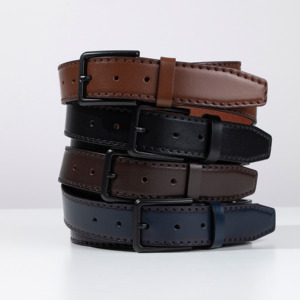 Cinturón de cuero de búfalo genuino Premium 100% para hombre, accesorio de estilo informal con hebilla de aleación en la mejor calidad, venta al por mayor de fábrica - Product Image 1