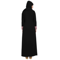 Abaya de Chifón de Seda para Mujer, Estilo Islámico Modesto, Corte Recto, Cintura Natural, Ecológica, Largo hasta el Tobillo, con Bordado, para Uso Diario, Venta al Por Mayor Personalizada