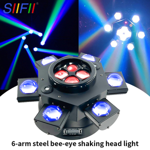 Mini LED Bee Eyes DJ 6 Teste RGB Effetto Luce Beam Wash Strobe Moving Head IP33 Ra90 DMX512 Ricaricabile Automatico per Palcoscenico e Discoteca - Product Image 2