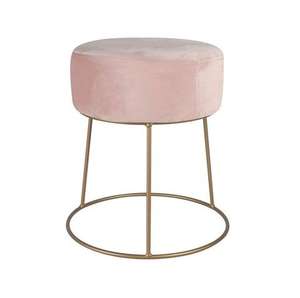 Pouf de salon de petite taille avec structure en bois, tabouret décoratif pour la maison, les hôtels et les villas, pouf rond - Product Image 5