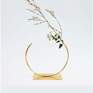 Set of 2 Iron Brass Pipe Flower <b>Vase</b> <b>Gold</b> Finish Eco-Friendly Modern Design for Home Wedding Tabletop Decoration Handmade - Product Image 6