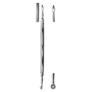 Extracteur de comédons Walton 6,5 pouces avec lancette et capuchon fenêtré pour le traitement de l'acné et les soins du visage - Product Image 1