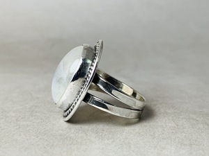 แหวน925มูนสโตนสีเงินสเตอร์ลิงเครื่องประดับชั้นดีระดับพรีเมี่ยมจากผู้ผลิตโดยตรง - Product Image 5