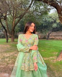 2023 dernier costume de créateur luxueux Salwar pour filles nouvelle mode robe pakistanaise avec tissu net pour les mariages-numéro de modèle fantaisie - Product Image 3