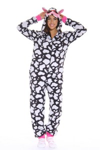 Respirant Polaire 100% Coton Femmes Onesie Pyjamas Festival Hello Ween Design - Product Image 5