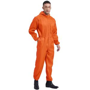 Uniforme mecánico unisex Overoles de algodón para hombres con bolsillos grandes Mono con capucha a prueba de polvo Peto para trabajadores del taller - Product Image 5