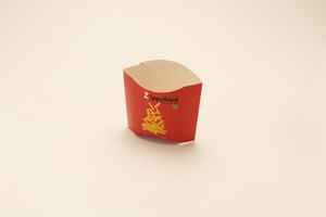 Elegant Customized Eco-Friendly Gold Foil Paper <b>Boxes</b> for Serving Display Offset Silk Screen for French Fries Noodles Potato - Product Image 2