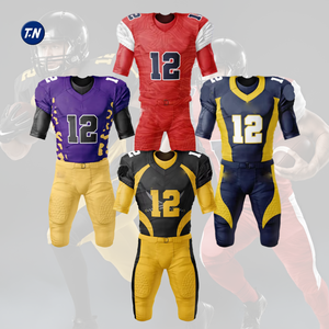 Conjunto de Uniforme de Fútbol Americano para Hombre, Personalizado con Nombre de Equipo y Marca, Impresión 3D, 100% Poliéster, Transpirable, de Secado Rápido, Tallas Grandes - Product Image 1