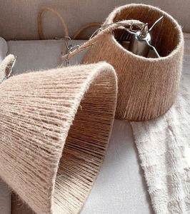 Midcentury <b>Vintage</b> Jute <b>Lamp</b> <b>Shade</b> with Iron Body for Home Decorations Wholesale Cheap for Living Room Use - Product Image 2