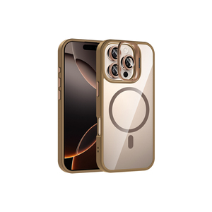 Coque de protection magnétique en silicone M-Safe pour iPhone 16 Pro Max avec support pliable et protection d'objectif d'appareil photo, antichoc et stylée - Product Image 2