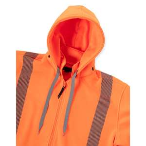 Sudadera con capucha de seguridad de alta visibilidad con cinta reflectante segmentada y capucha desmontable Sudaderas CON CAPUCHA DE TRABAJO Sudaderas con capucha de trabajo de alta visibilidad para hombre - Product Image 5