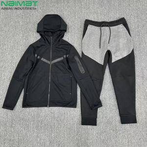 Ensemble de survêtements unisexes en molleton 100% coton pour hommes, sweats à capuche et pantalons de survêtement personnalisés, lavés à l'acide, pour l'hiver - Product Image 5