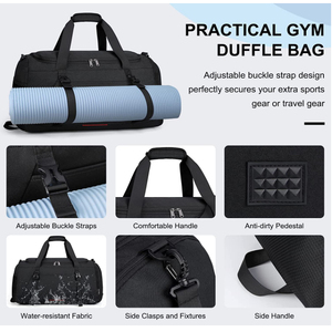 Bolsa de lona para gimnasio, bolsa de gimnasio personalizada de alta calidad, servicio OEM y ODM, bolsa de kit deportivo de nailon y poliéster, fabricantes de Pakistán - Product Image 4