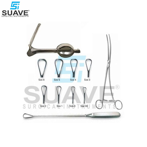 ชุดเครื่องมือสอดช่องคลอดแบบพื้นฐานทำจากสเตนเลสชุดเครื่องมือขยายและขูดมดลูกใหม่ - Product Image 4