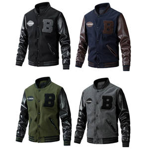 VIKY INDUSTRIES-Chaqueta de béisbol con estampado personalizado para hombre, chaqueta ajustada informal para primavera y otoño - Product Image 1