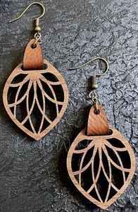 ต่างหูไม้หรูหรา100% คุณภาพสูงต่างหูไม้ทำด้วยมือสำหรับผู้หญิงเครื่องประดับแฟชั่น - Product Image 2