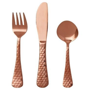 Couverts en acier inoxydable les plus vendus ensemble de couverts de cuisine de mariage de restaurant en cuivre au design personnalisé - Product Image 1
