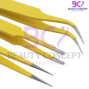 In Golden Lightweight Lash Tweezers Non Slip Easy Use Isolation Volume Eyelash Extension Grafted Tweezers - Product Image 5