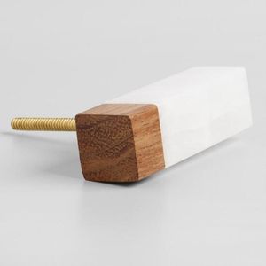 Perillas de madera de mármol para puertas de armarios, acabado natural elegante, perfecto para la decoración de hogares de lujo - Product Image 3