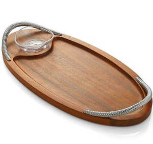 Awesome Serving Tray for Home <b>Hotel</b> <b>Restaurant</b> Tea Coffee Food Serving Wooden Brown Color Rectangle Shaped Serving Tray <b>Supplies</b> - Product Image 3