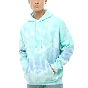 Nouveauté Pull à capuche en molleton surdimensionné personnalisé à effet délavé Tie Dye Design délavé au soleil 100% polyester Coupe régulière pour l'hiver - Product Image 1
